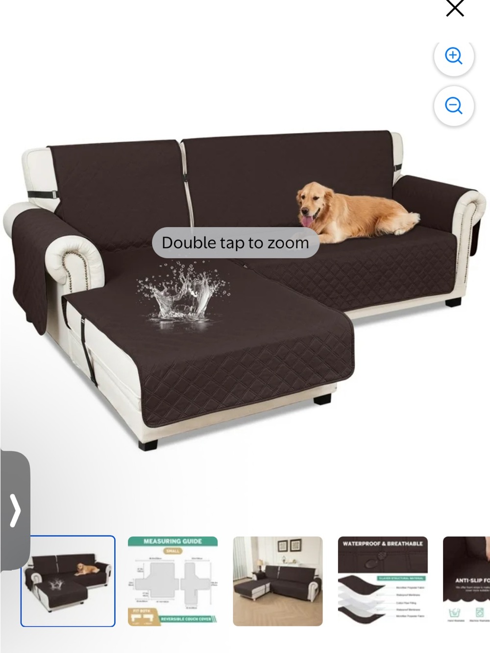 Waterproof Brown Sofa Cover Protector for Pets